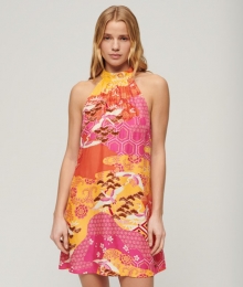 MouwlozeMini-jurkmetPrintGeelGrootte36