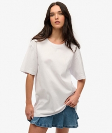 OversizedEssentialT-shirtmetRelaxtePasvormWhiteGrootteL