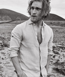 CasualLinnenOverhemdmetLangeMouwenRozeGrootteL