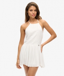 VintageGeborduurdeMini-jurkWitGrootte36