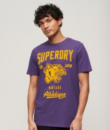 TrackampFieldAthleticT-shirtmetPrintPaarsGrootteM