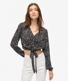 VintagetopmetGeknoopteVoorkantZwartGrootte38