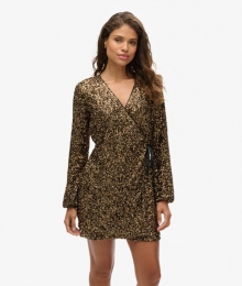 Mini-wikkeljurkmetPaillettenGoudGrootte44