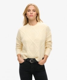 GrofgebreideKabeltruiCrmeGrootte42