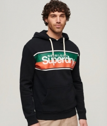 CoreLogo-hoodiemetStrepenZwartGrootteM