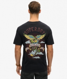 TattooT-shirtmetLossePasvormenGrafischePrintZwartGrootteL