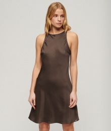 SatijnenRacerMini-jurkBruinGrootte34