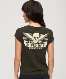 RetroRocker-t-shirtmetKorteMouwenGroenGrootte38