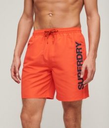 GerecycledZwemshortmetSportprint-43cmRoodGrootteL