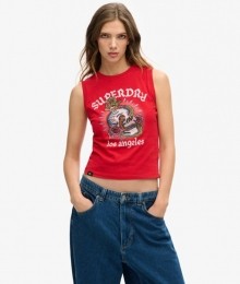 TattooRhinestone-hemdjeRoodGrootte36