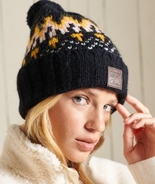 BeaniemetIntarsiapatroonBlauwGrootte1SIZE