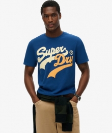 ClassicCollegeT-shirtmetTekstBlauwGrootteM