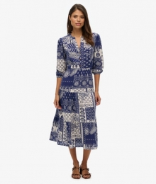 GewevenMidi-jurkinLaagjesBlauwGrootte42