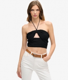 KortGewevenTopjemetUitsnijdingenZwartGrootte38