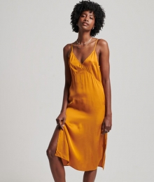 SatijnenCamiMidi-jurkOranjeGrootte40