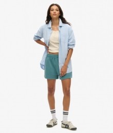 VintageWashSweatshortTurkooisGrootte42