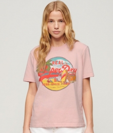 RelaxedT-shirtmetLAPrintRozeGrootte38