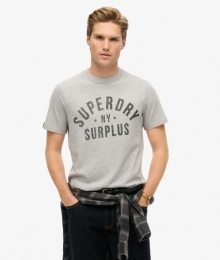 SurplusT-shirtmetPrintGrijsGrootteS