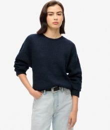 GeborsteldeTruimetRondeHalsBlauwGrootte40