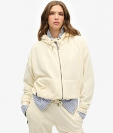 VeloursHoodiemetRitsWitGrootte42