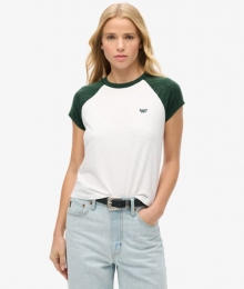 EssentialLogoT-shirtvanBiologischKatoenmetRaglanmouwenWitGrootte36