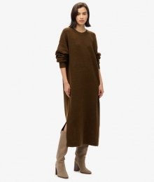WijdvallendeHalflangeTrui-jurkBruinGrootte44
