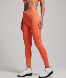 ElastischeStrakkeLeggingmetTrain-merklogoOranjeGrootte34