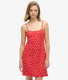 JerseyCamiMini-jurkmetPrintRoodGrootte36