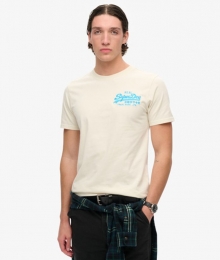 T-shirtmetNeonVintageLogoWhiteGrootteL