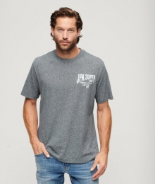 WorkwearT-shirtmetPrintopdeBorstBlauwGrootteXxl