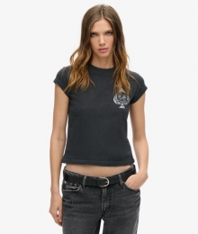 MotrheadxSuperdryT-shirtmetKapmouwenZwartGrootte44