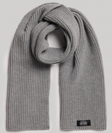 KlassiekeGebreideSjaalSilverGrootte1SIZE