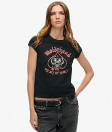 MotrheadxSuperdryT-shirtmetKapmouwenZwartGrootte40