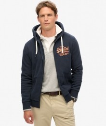 NeonVintageLogoHoodiemetRitsBlauwGrootteM