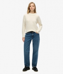 RechteJeansmetMiddelhogeTailleBlauwGrootte3032