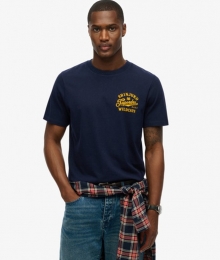 AthleticT-shirtmetRelaxtePasvormBlauwGrootteL