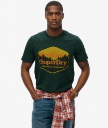 T-shirtmetSuperdrySun-logoGreenGrootteM