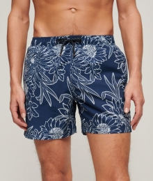 GerecycledeZwemshortmetPrint-38cmBlauwGrootteL