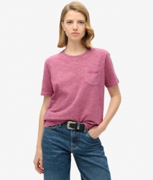EssentialOverdyedT-shirtmetLogoRozeGrootte42