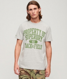 AthleticCollegeT-shirtmetGrafischePrintDonkergrijsGrootteL