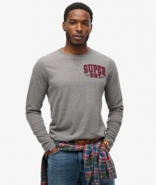 VintageAthleticLongSleeveTopDonkergrijsGrootteS