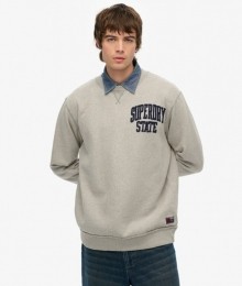 VintageAthleticSweatshirtmetRondeHalsGreyGrootteM