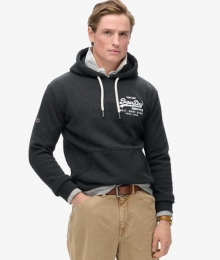 HoodiemetClassicVintage-logoZwartGrootteL