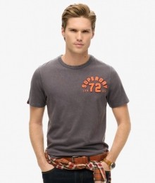 VintageAthleticT-shirtmetKorteMouwenDonkergrijsGrootteXL
