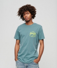NeonVintageLogoT-shirtBlauwGrootteL