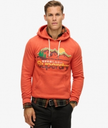 GreatOutdoorsHoodiemetAfbeeldingOranjeGrootteL