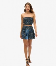 MinirokmetPaisleyprintBlauwGrootte44
