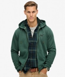 EssentialLogoWashedHoodiemetRitsGroenGrootteM