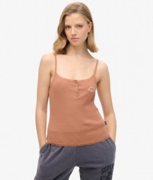 AthleticEssentialsButtonDownCamiTopBruinGrootte10-12