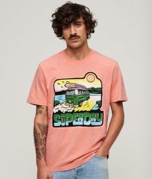 NeonTravelGraphicT-shirtmetLossePasvormRozeGrootteXxl